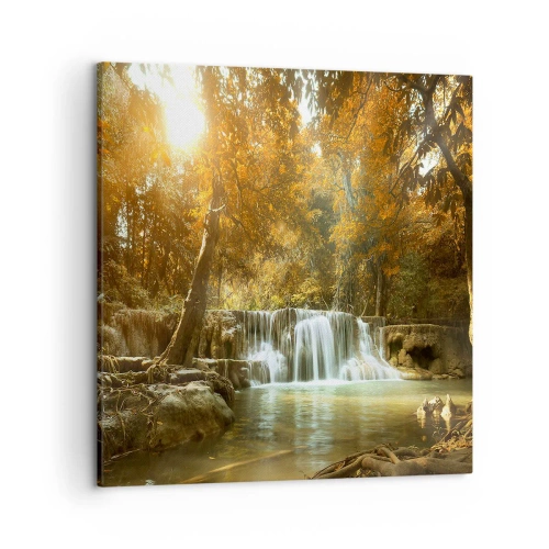 Obraz na plátne - Parkový vodopád - 50x50 cm