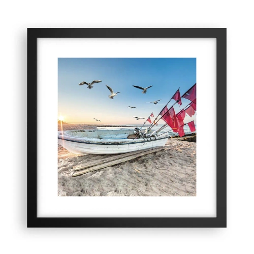 Plagát v čiernom ráme - Zaslúžená prestávka - 30x30 cm