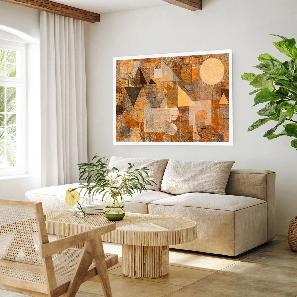 Plagát - Kubistické bronzové štúdium - 91x61 cm