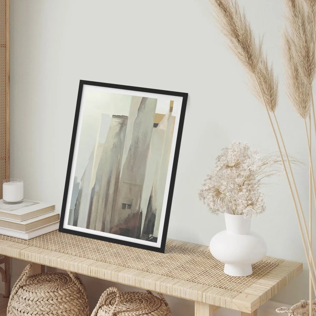 Plagát v čiernom ráme - Sen o meste - 30x40 cm