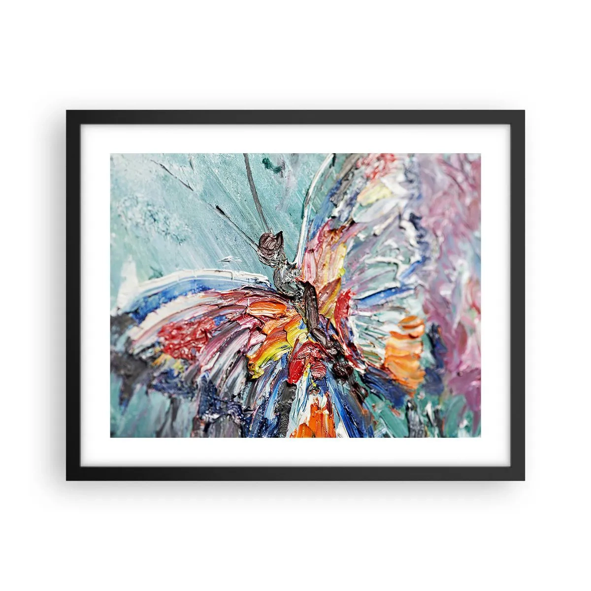 Plagát v čiernom ráme - Namaľovaný prírodou - 50x40 cm