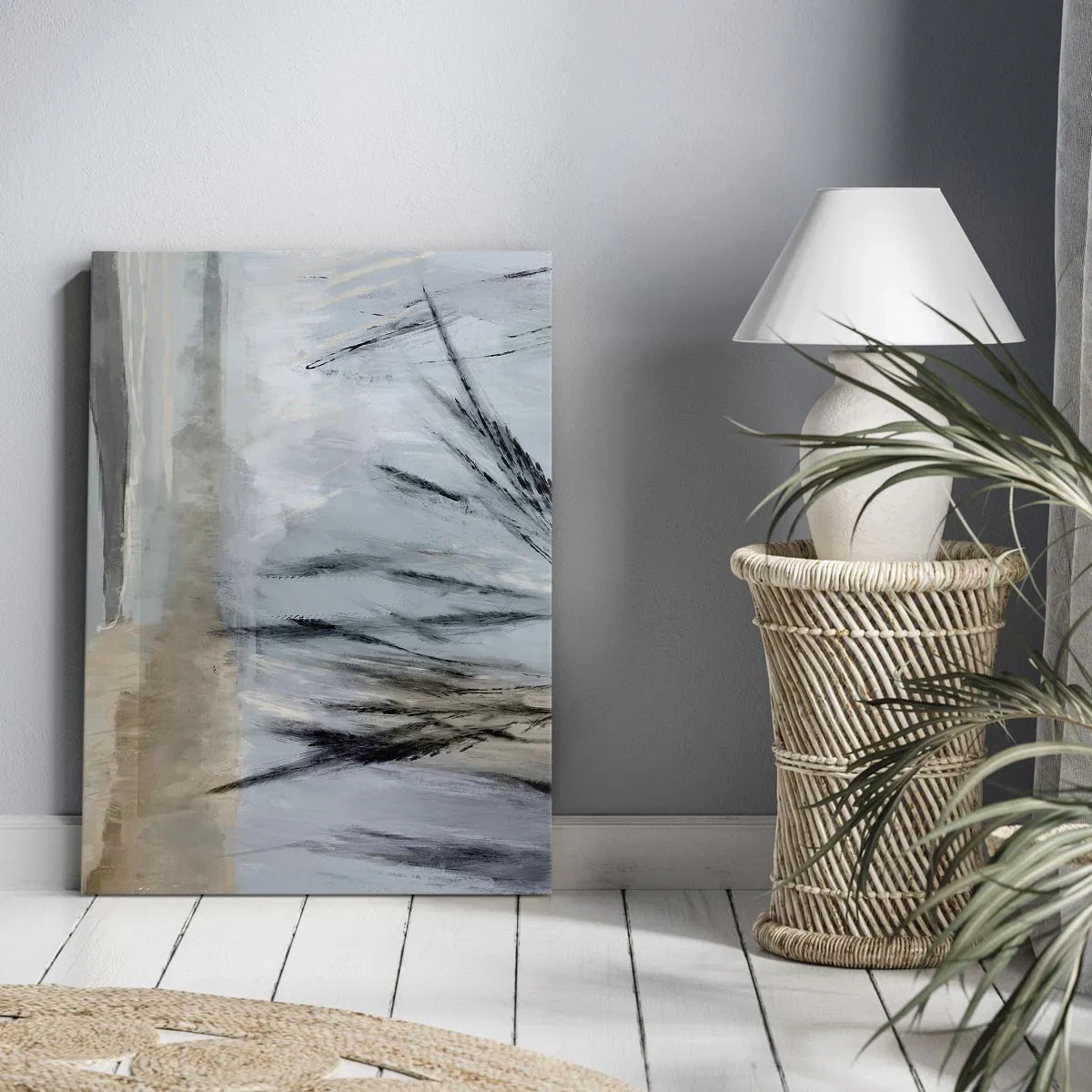 Obraz na plátne - Zimné polia - 55x100 cm