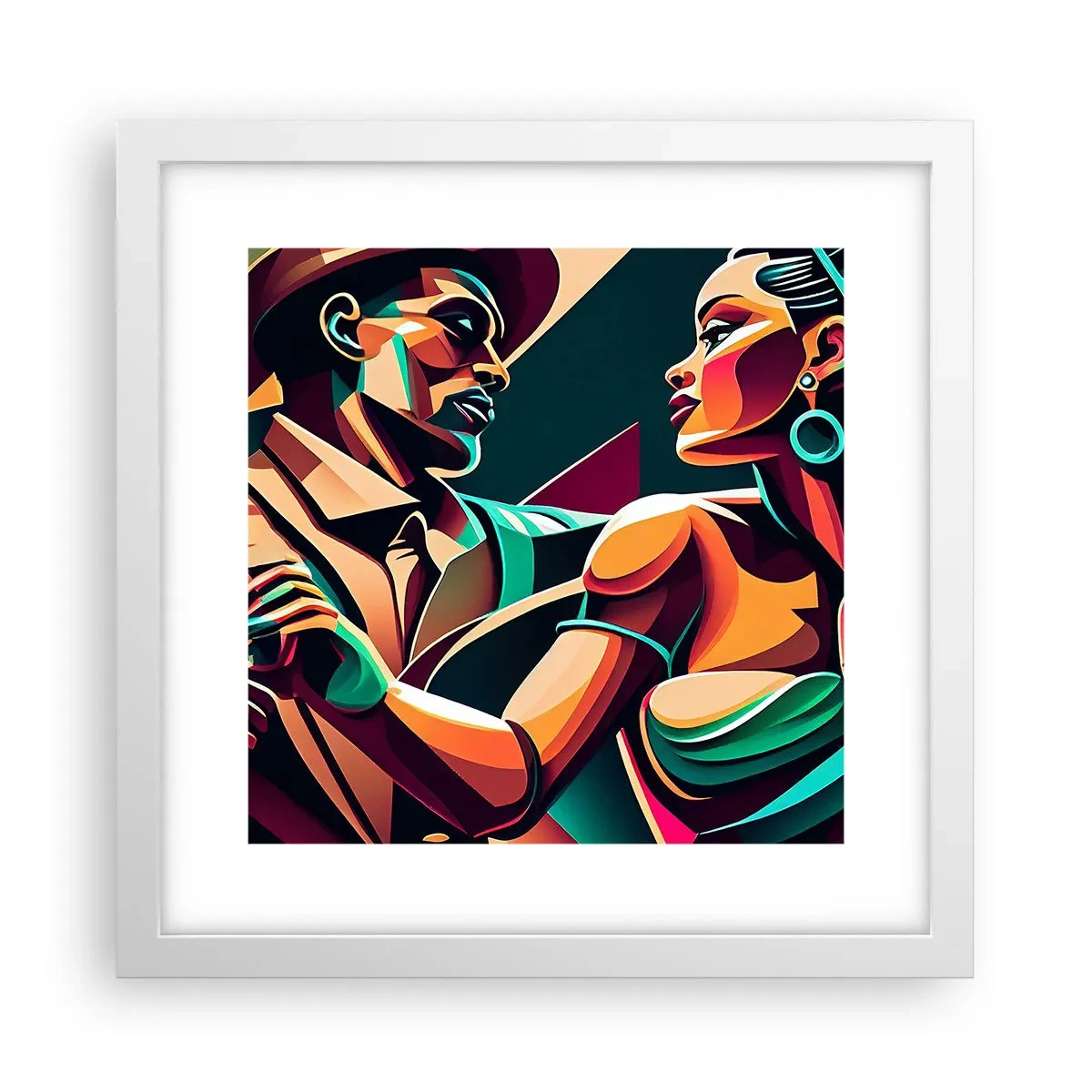 Plagát v bielom ráme - V rytme srdca - 30x30 cm