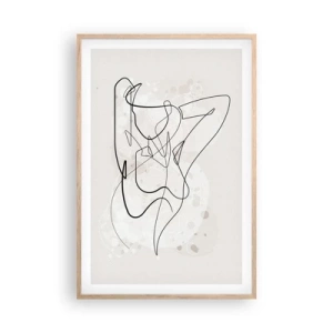Plagát v ráme zo svetlého duba - Umenie zvádzania - 61x91 cm