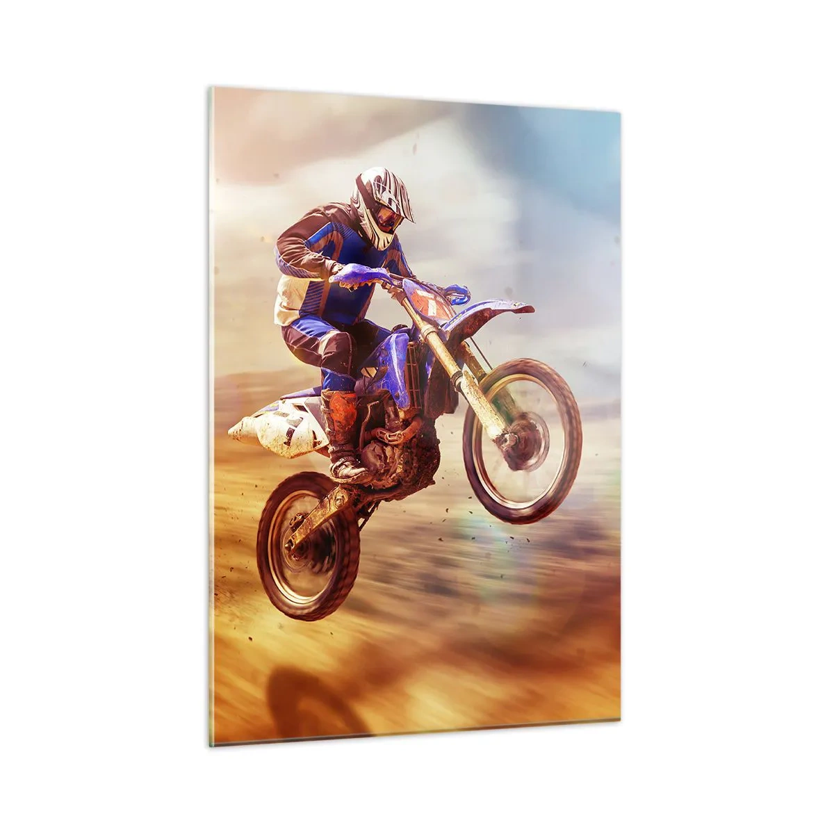 Obraz na skle - Motocyklové šialenstvo - 50x70 cm