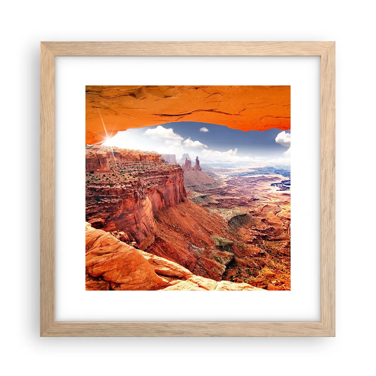 Plagát v ráme zo svetlého duba - Vytesané samotnou prírodou - 30x30 cm