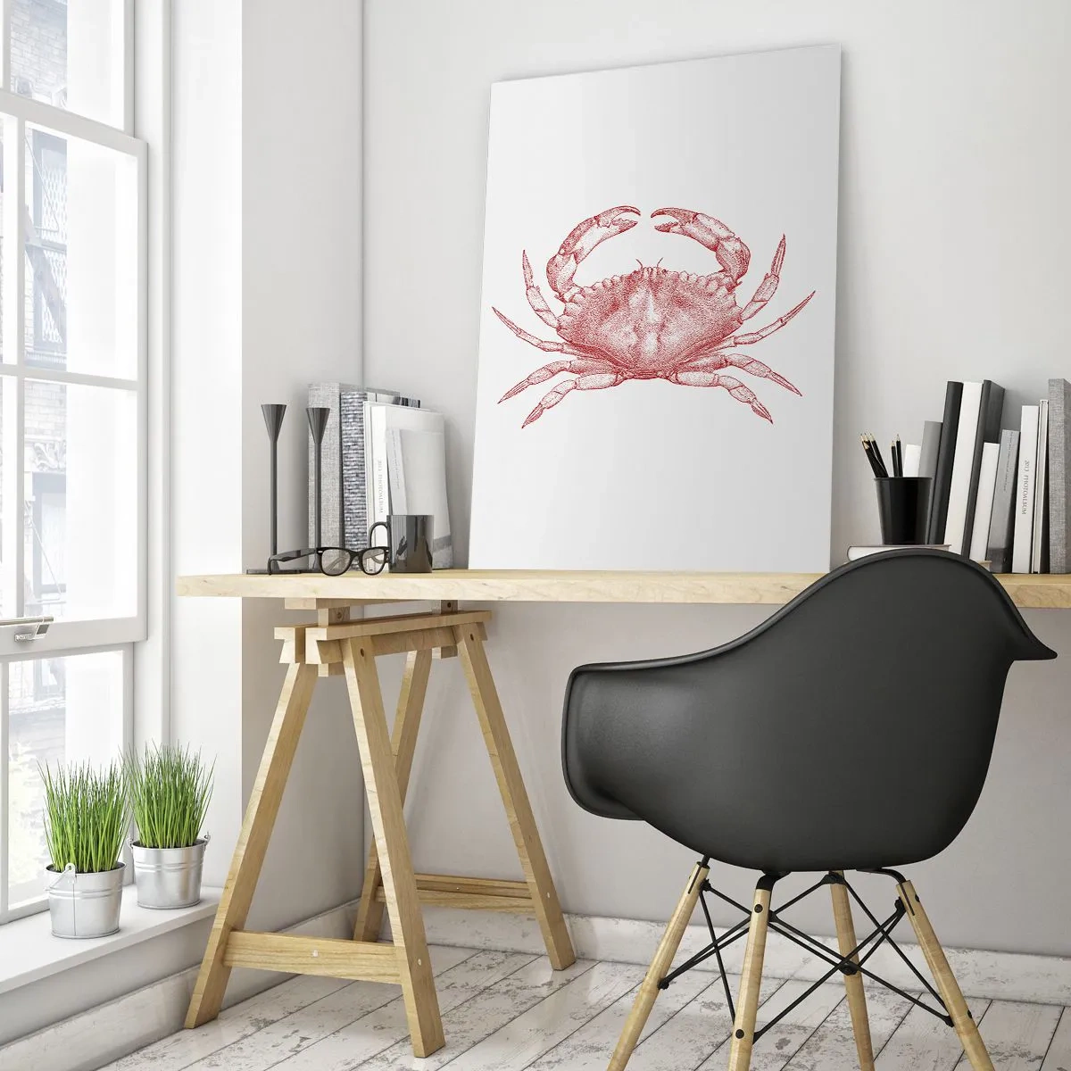 Obraz na skle - Krab nad kraby - 50x70 cm