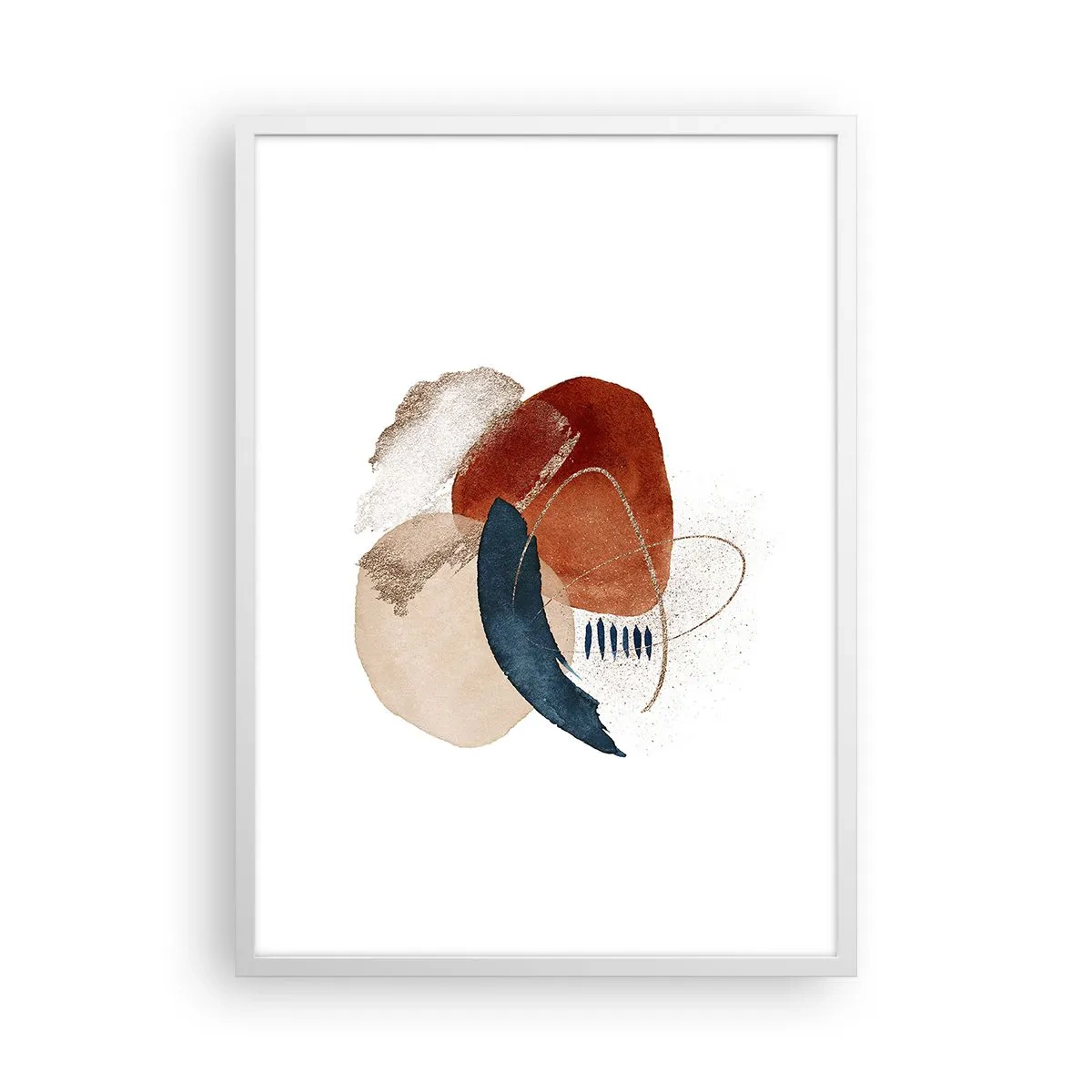 Plagát v bielom ráme - Oválna kompozícia - 50x70 cm