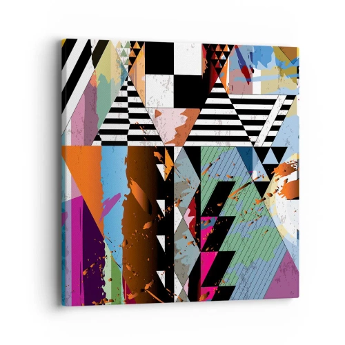 Obraz na plátne - Geometricky a organicky - 40x40 cm