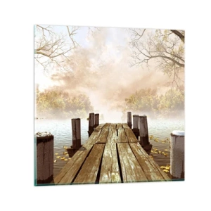 Obraz na skle - Jemný smútok jesene - 70x70 cm