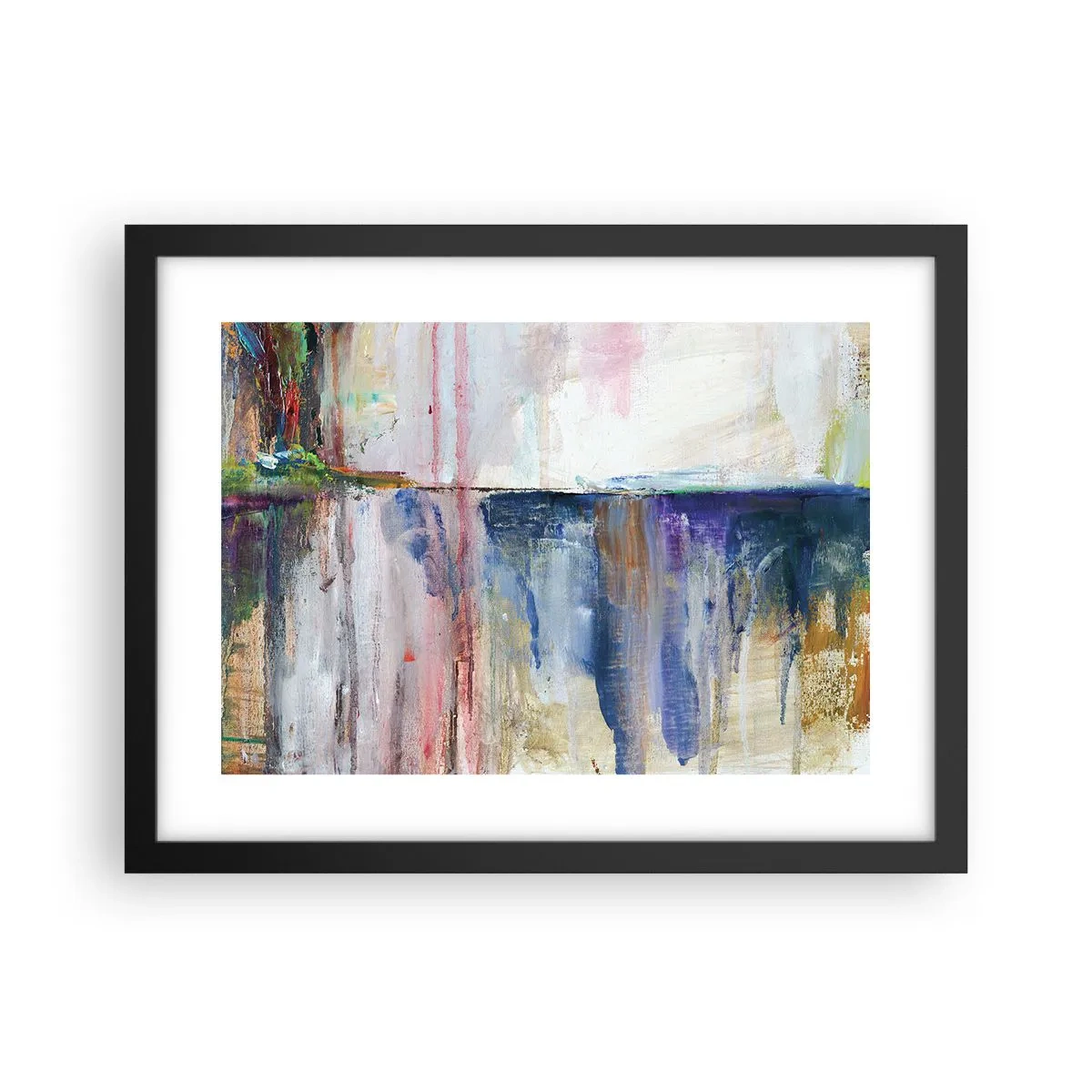 Plagát v čiernom ráme - Farebné dojmy a asociácie - 40x30 cm