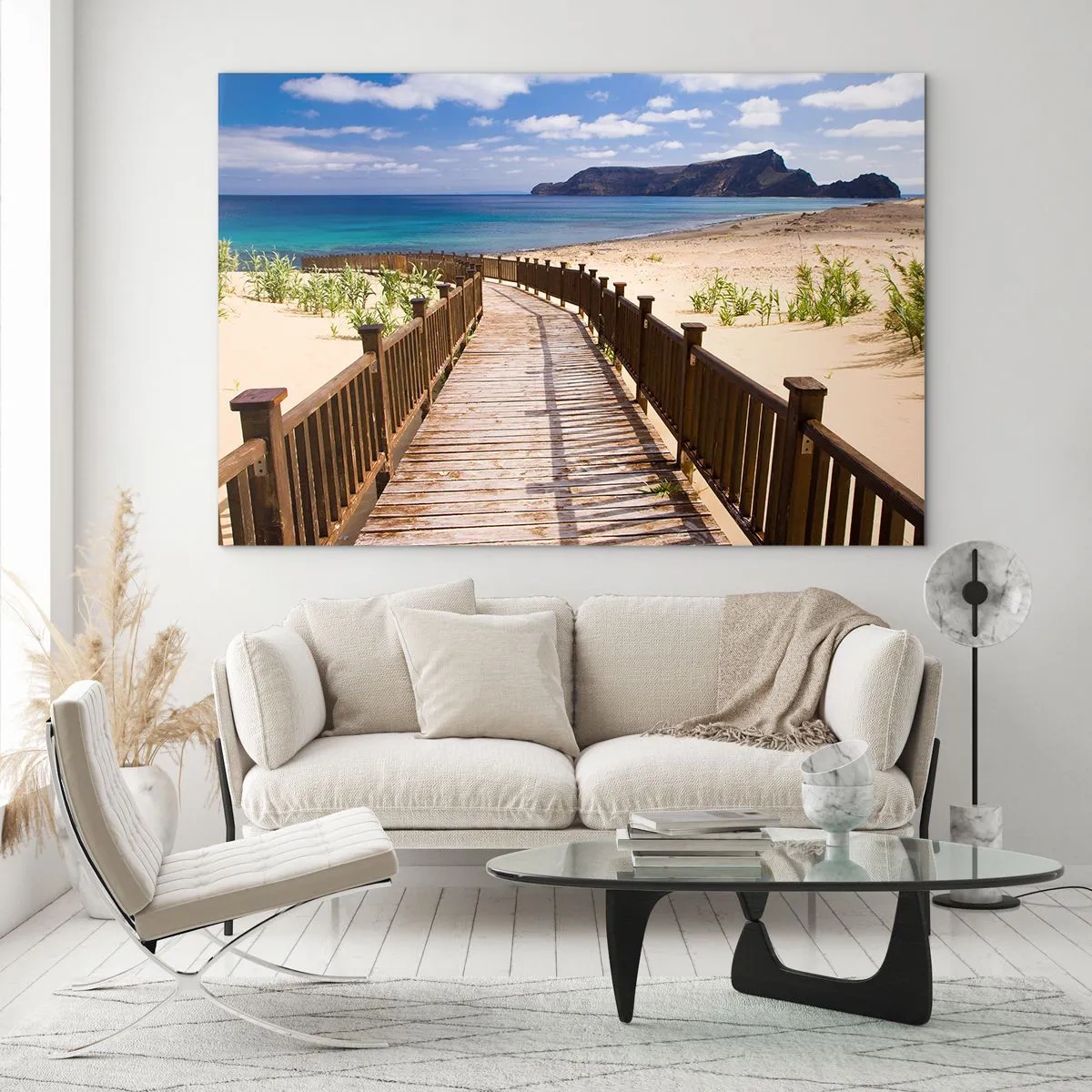 Obraz na skle - Vezmi ma na šťastné ostrovy - 100x70 cm