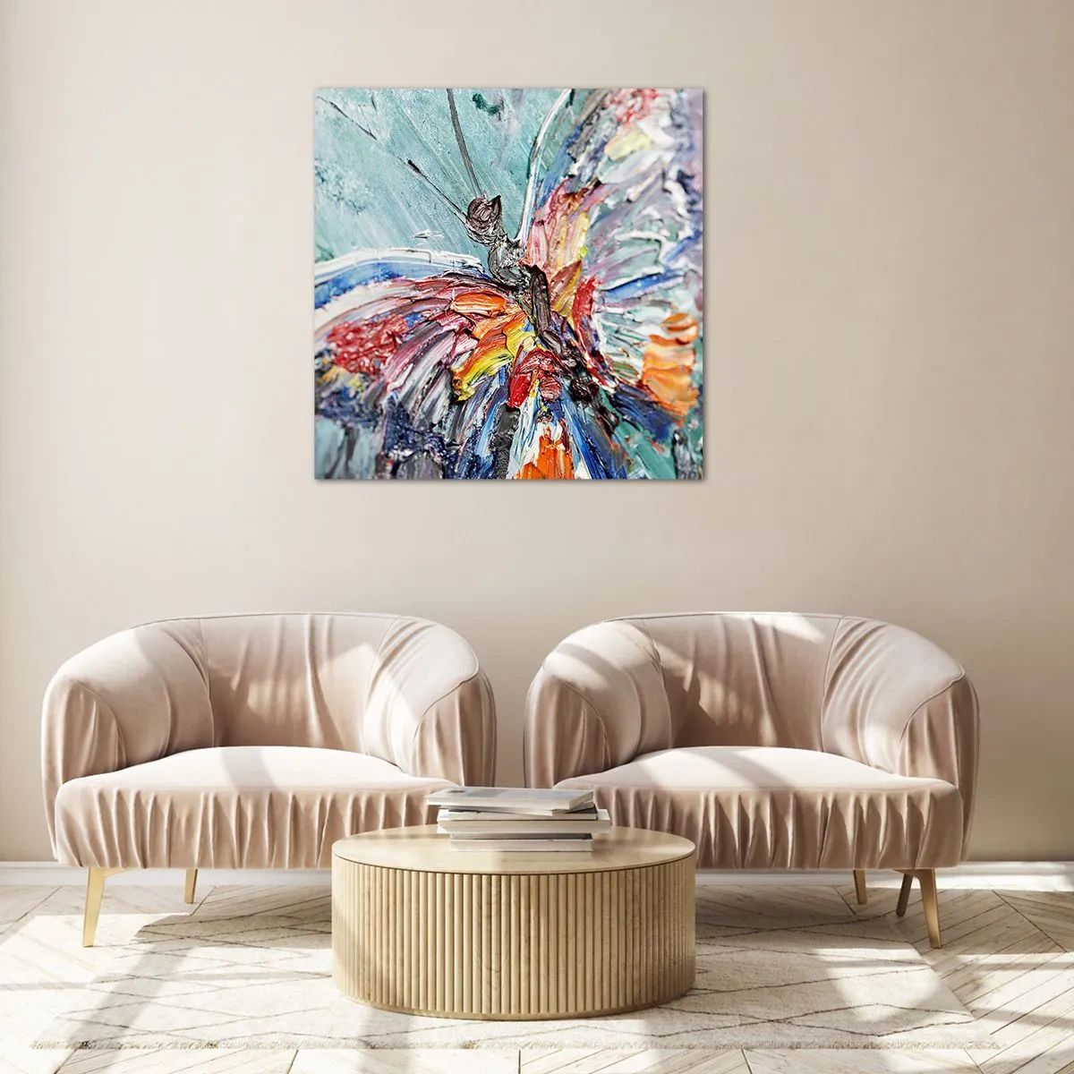 Obraz na skle - Namaľovaný prírodou - 50x50 cm