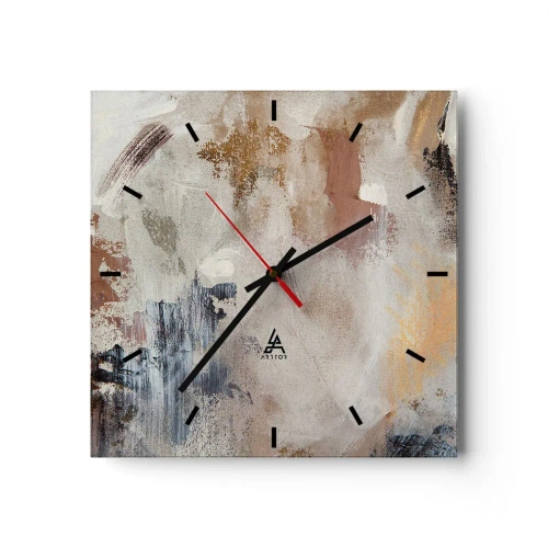 Nástenné hodiny - Hmlistá abstrakcia - 40x40 cm