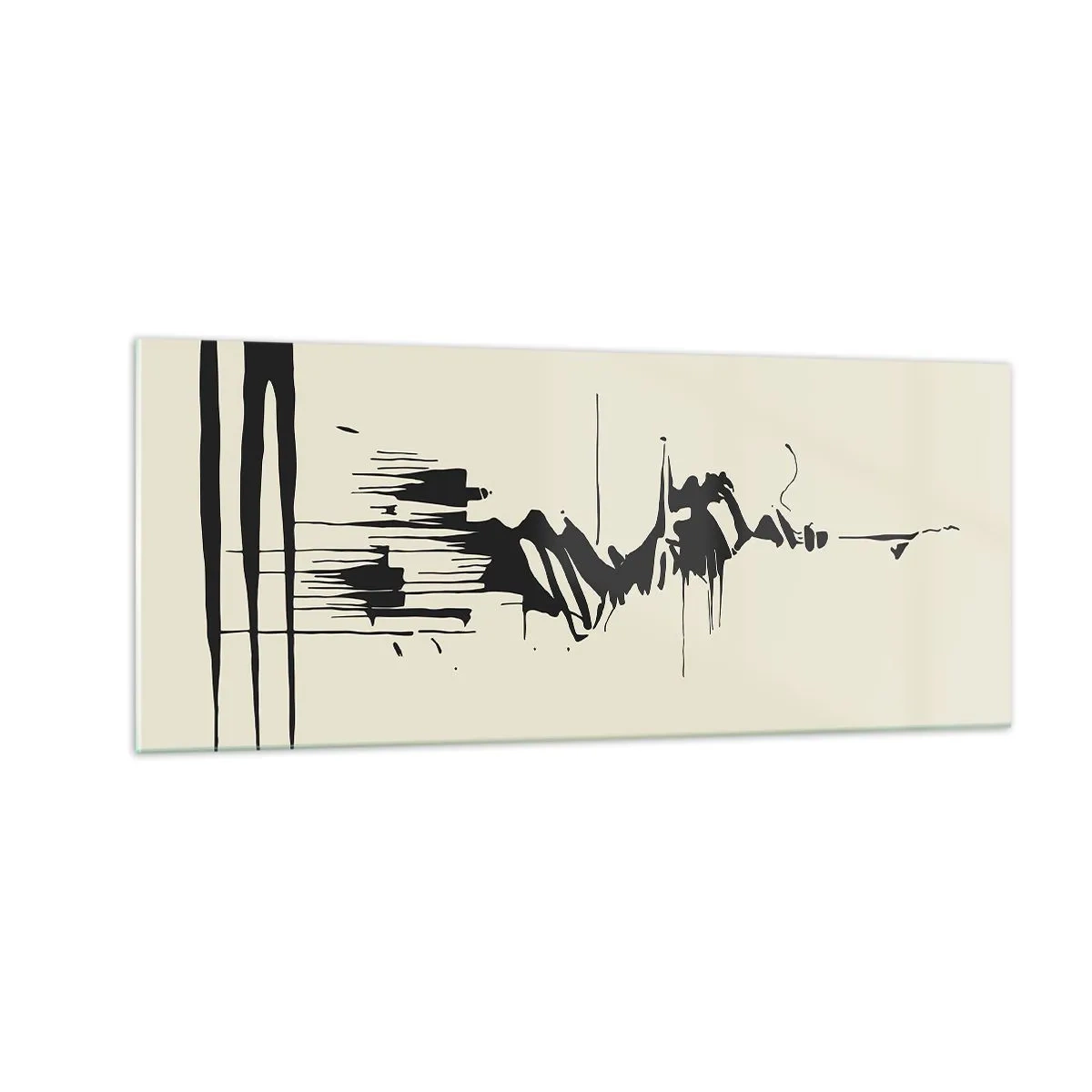 Obraz na skle - Rýchla abstrakcia - 100x40 cm