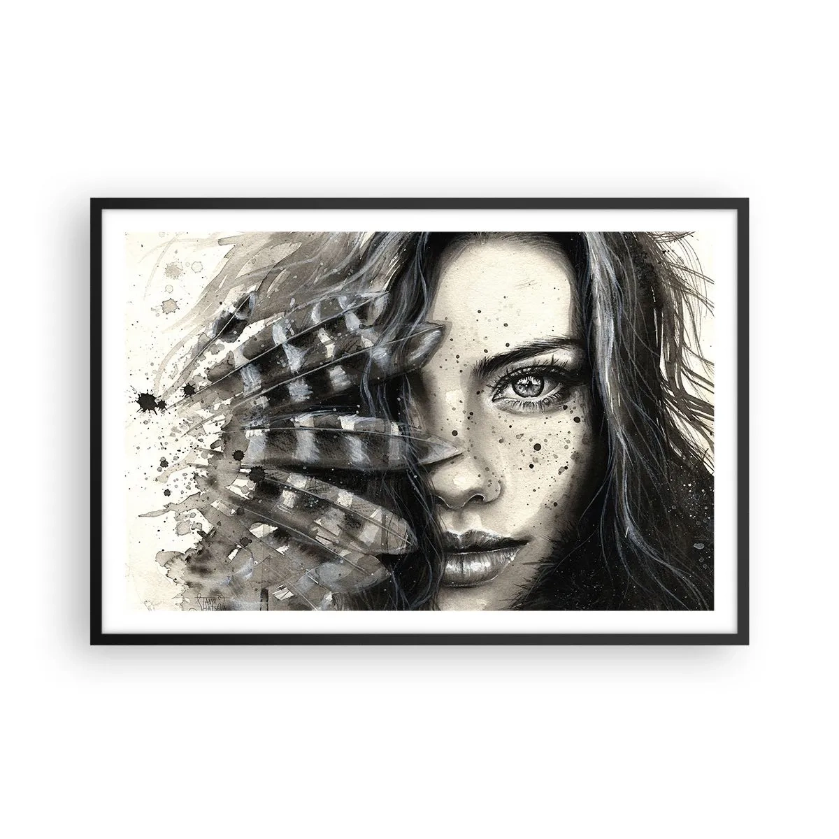 Plagát v čiernom ráme - Divoká krása - 91x61 cm