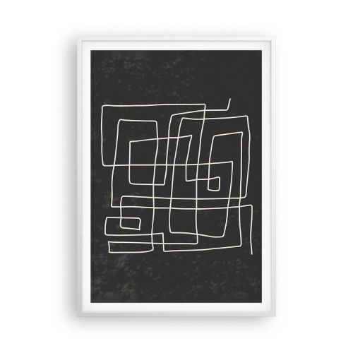 Plagát v bielom ráme - Nie je to tak jednoduché - 70x100 cm