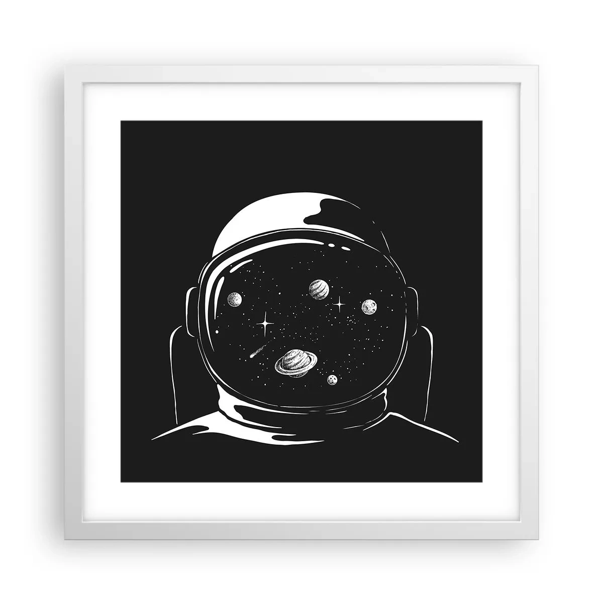 Plagát v bielom ráme - Skvelý výhľad - 40x40 cm