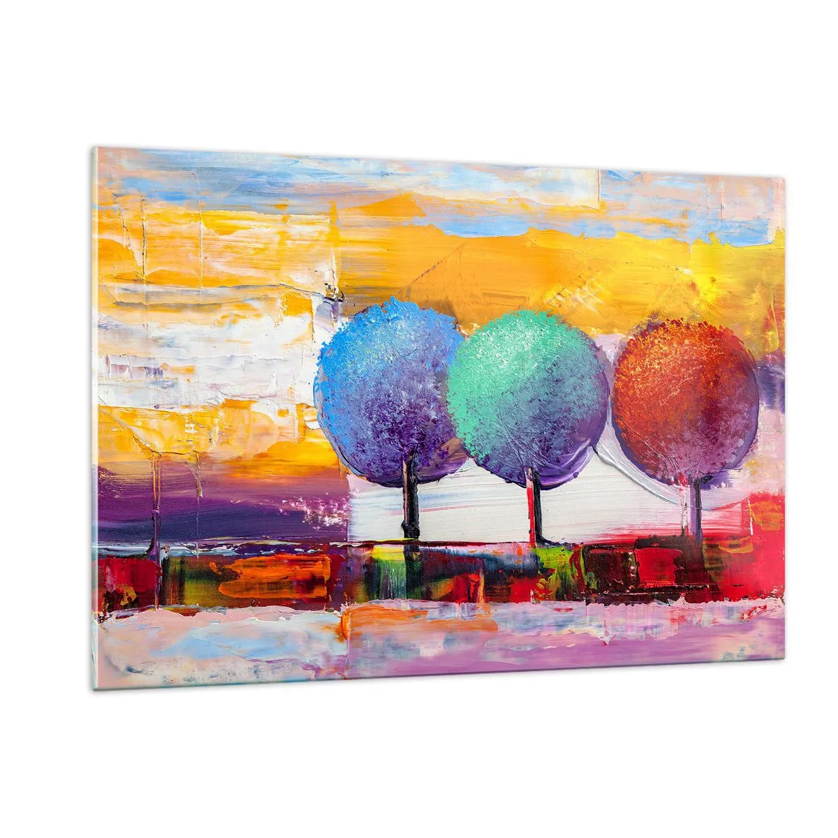 Obraz na skle - Do tretice všetko dobré - 120x80 cm