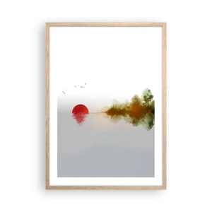 Plagát v ráme zo svetlého duba - Prísľub pokoja - 50x70 cm