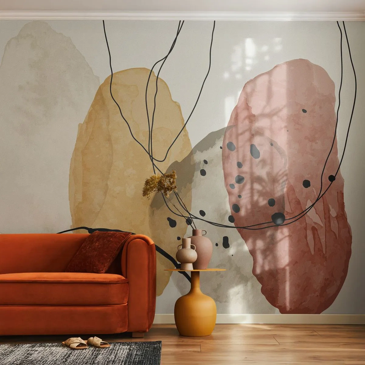 Samolepiaca Fototapeta Deluxe Sticker - Ako ľahký, priezračný vzduch - Abstrakcia, Kus, Moderné umenie - 250x175 cm