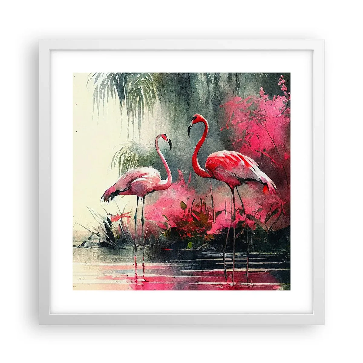 Plagát v bielom ráme - Hodiny prírodného kúzla - 40x40 cm