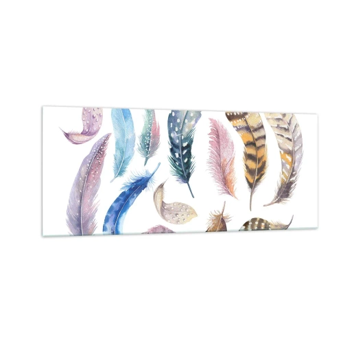 Obraz na skle - Ľahké, strakaté a viacfarebné - 100x40 cm