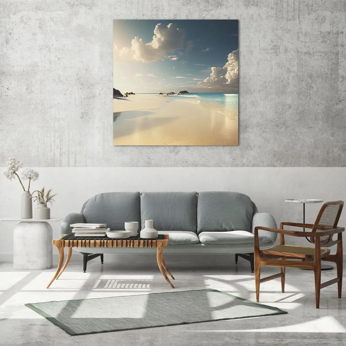 Obraz na skle - Vysnený deň - 70x70 cm