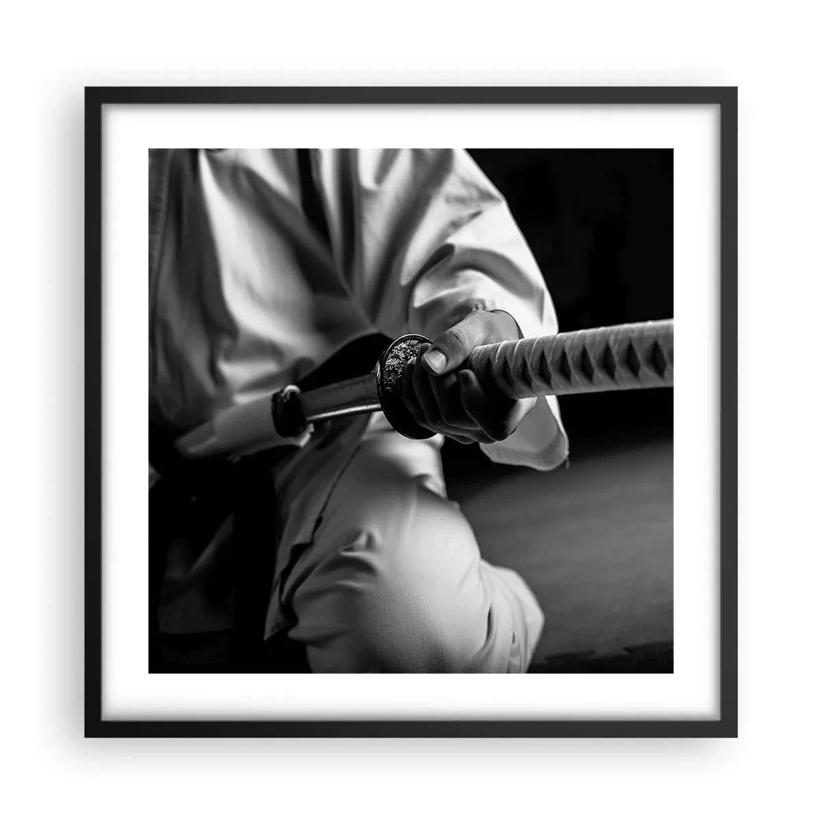 Plagát v čiernom ráme - Duša bojovníka - 50x50 cm