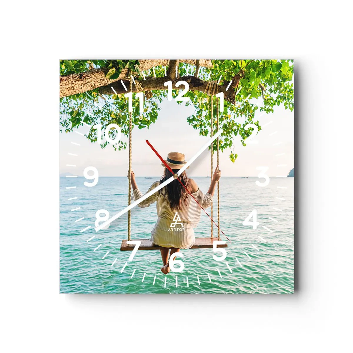 Nástenné hodiny - Život je krásny - 40x40 cm