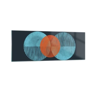 Obraz na skle - Symetrická kompozícia - 140x50 cm