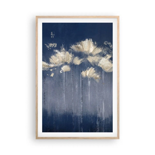 Plagát v ráme zo svetlého duba - Ako okvetné lístky vo vetre - 61x91 cm