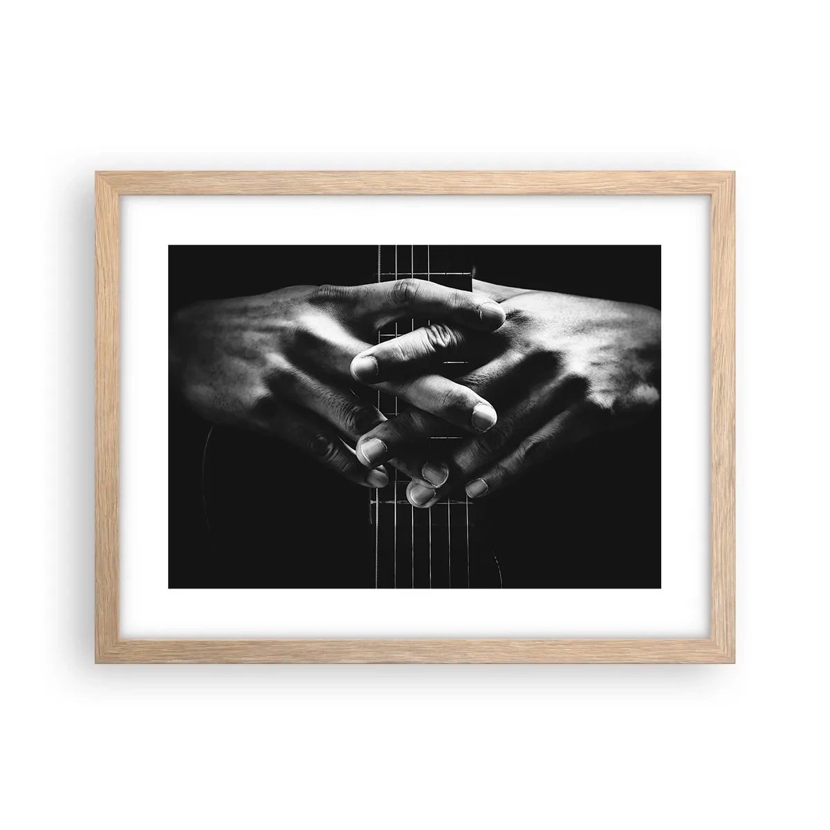 Plagát v ráme zo svetlého duba - Umelcova modlitba - 40x30 cm