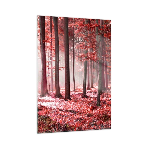 Obraz na skle - Červená je rovnako krásna - 50x70 cm