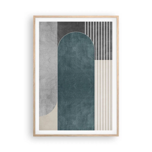 Plagát v ráme zo svetlého duba - Kompozícia na úrovni - 70x100 cm