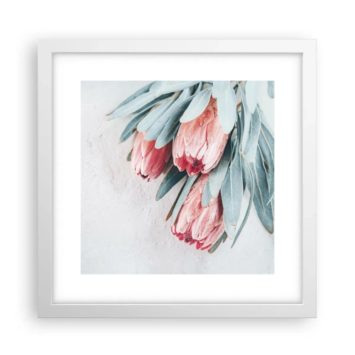 Plagát v bielom ráme - Zahanbené svojou vlastnou krásou - 30x30 cm