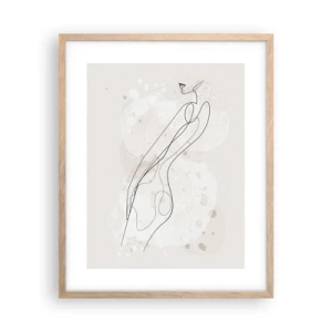 Plagát v ráme zo svetlého duba - Zablúdiť pohľadom - 40x50 cm