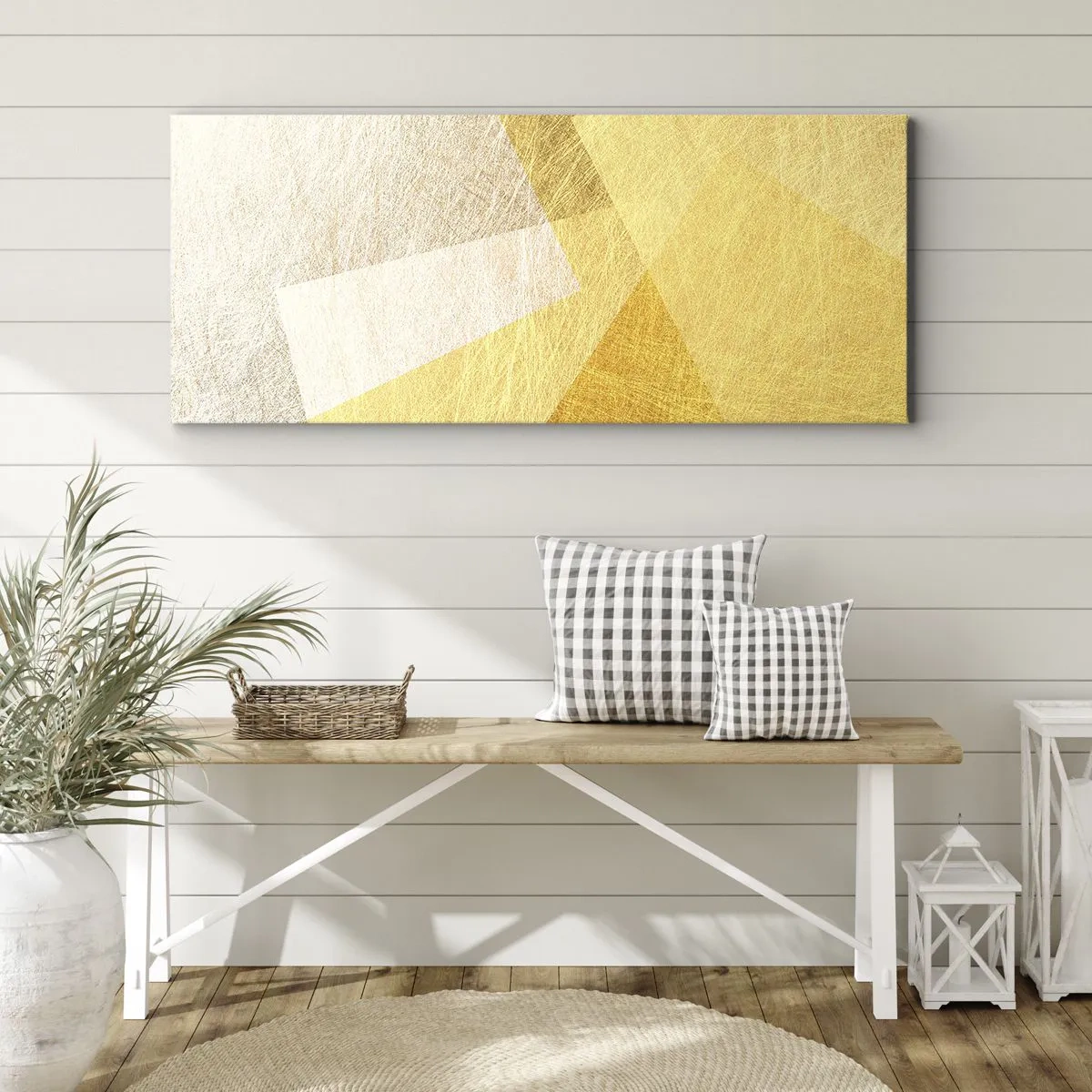 Obraz na plátne - Počasie geometrie - 100x40 cm