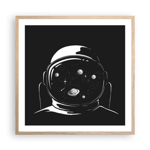 Plagát v ráme zo svetlého duba - Skvelý výhľad - 60x60 cm