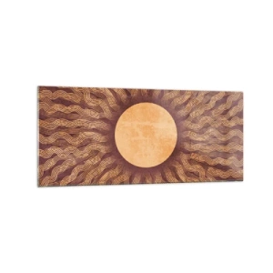 Obraz na skle - Ikona slnka - 120x50 cm