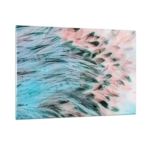 Obraz na skle - Zafírovo ružové páperie - 120x80 cm
