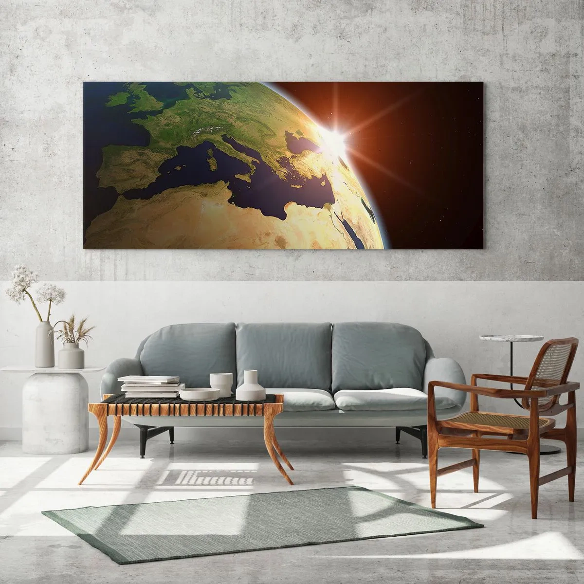 Obraz na skle - Východ slnka - 100x40 cm