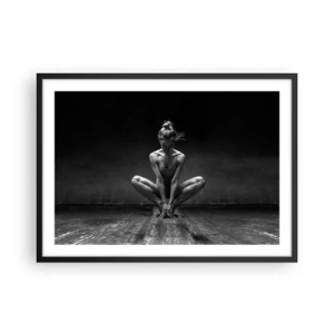 Plagát v čiernom ráme - Koncentrácia tanečnej energie - 70x50 cm