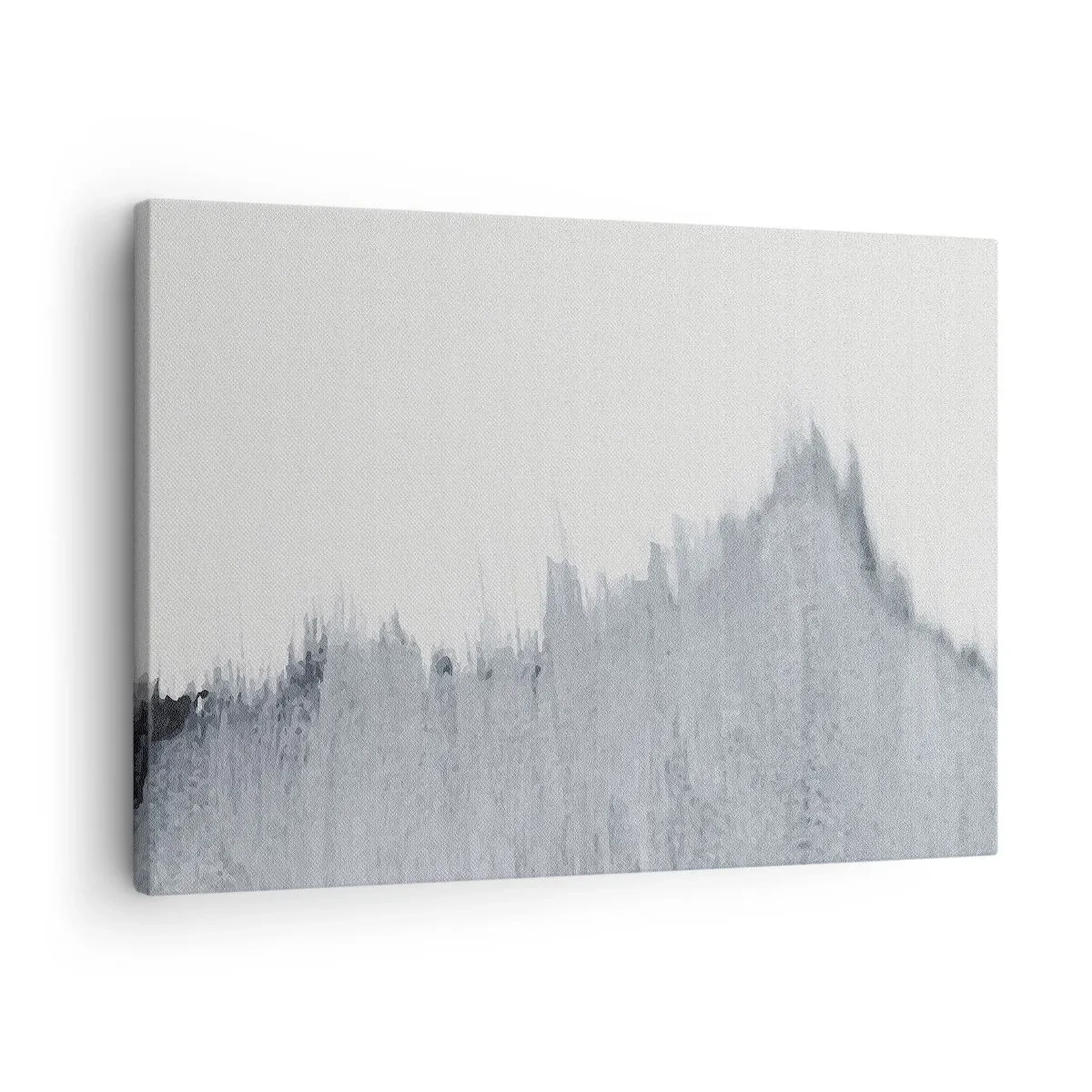 Obraz na plátne - Abstraktná sivá kompozícia v minimalistickom štýle - 70x50cm - Tajomný záznam - Moderná nástenná dekorácia do obývacej izby a spálne ARTTOR