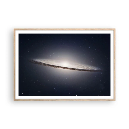 Plagát v ráme zo svetlého duba - Kedysi dávno v jednej preďalekej galaxii… - 100x70 cm