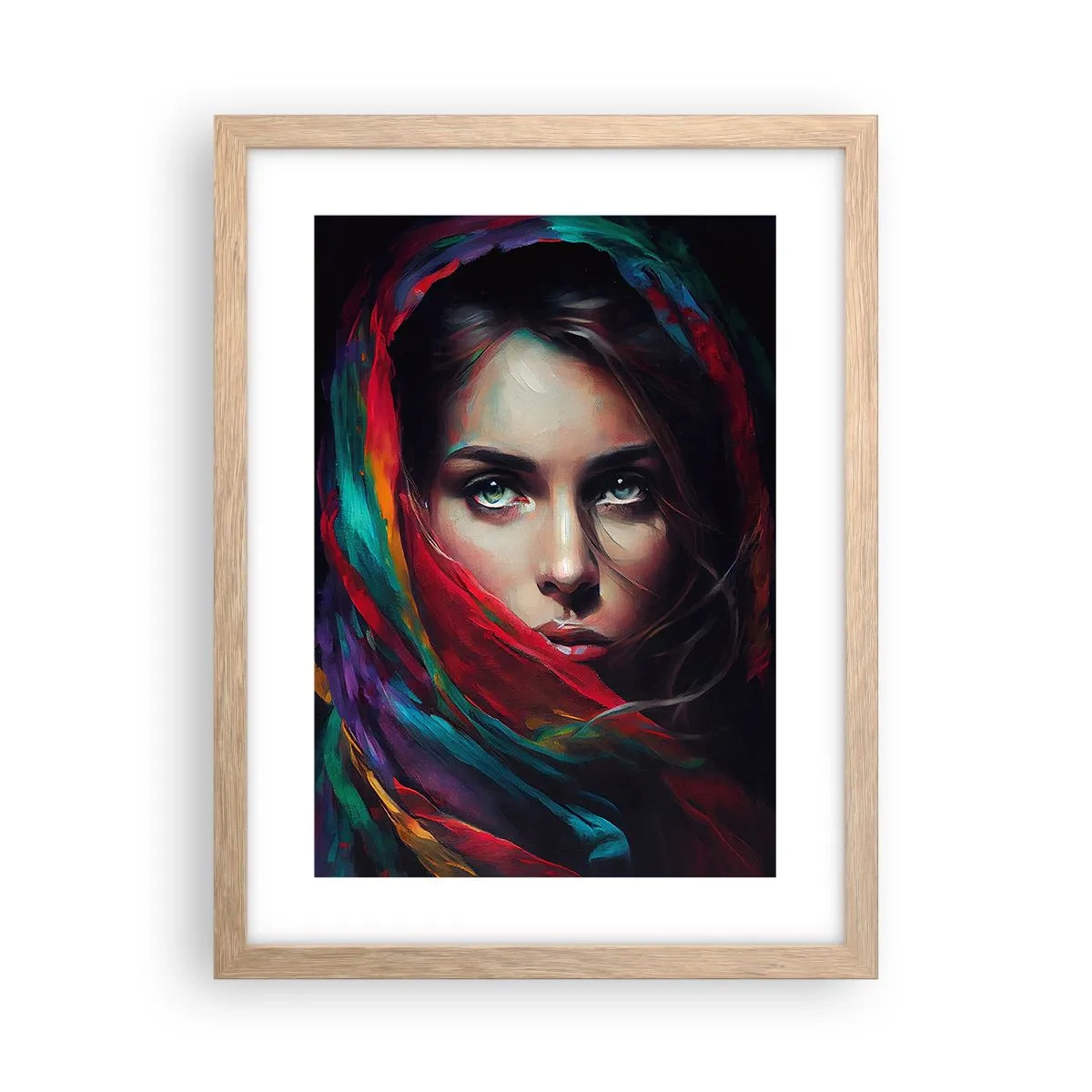 Plagát v ráme zo svetlého duba - Zelenooké tajomstvo - 30x40 cm