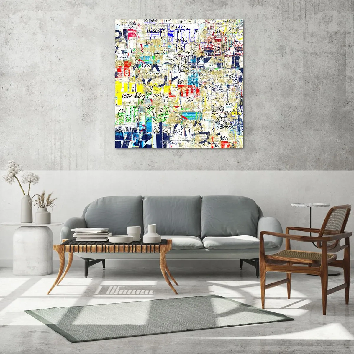 Obraz na skle - Proste poteší oči - 60x60 cm