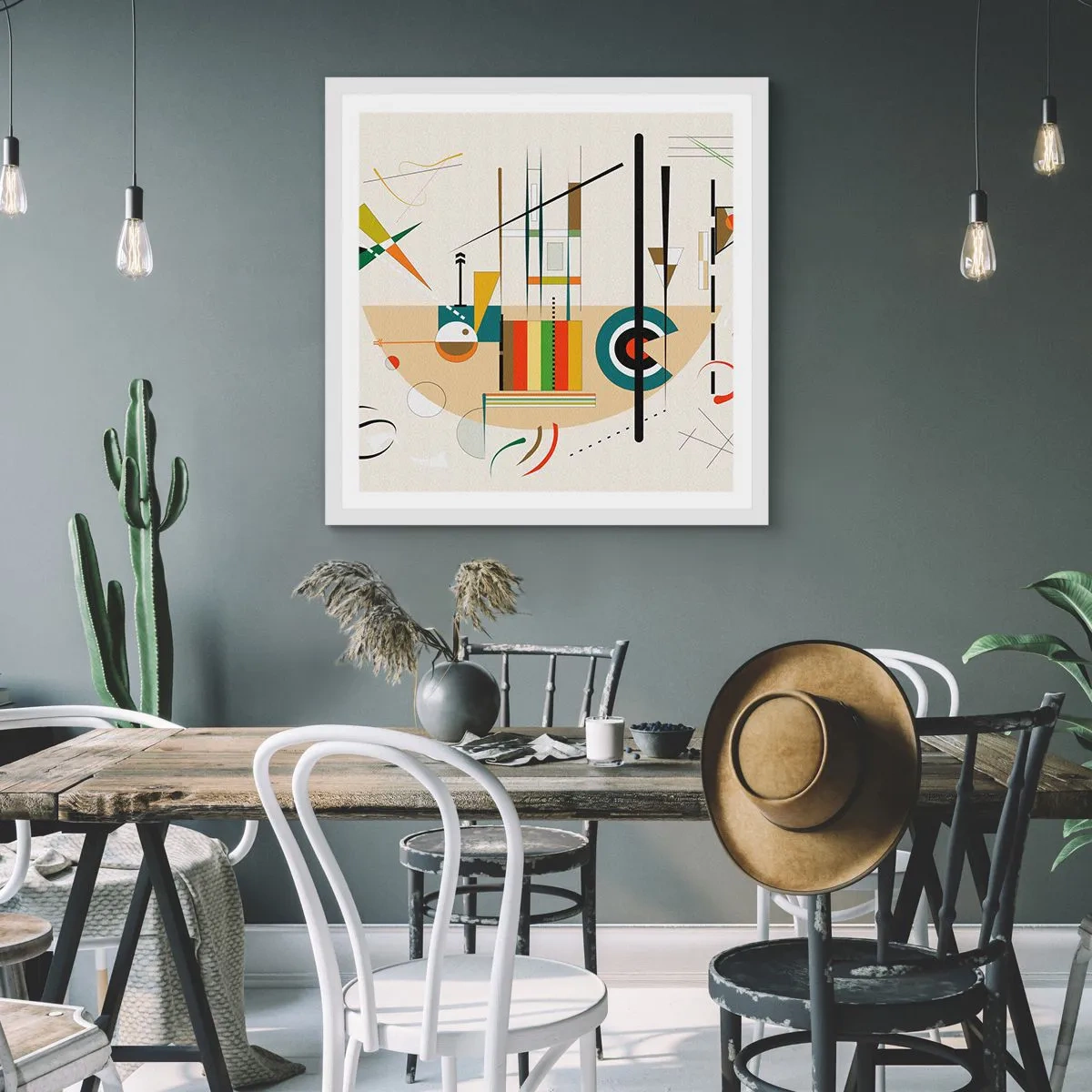 Plagát v bielom ráme - A svet sa smeje - 60x60 cm