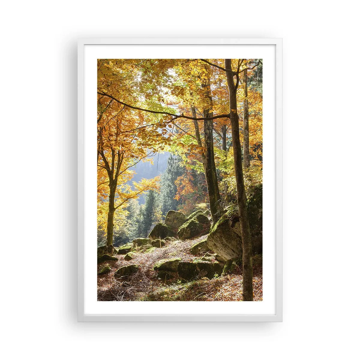 Plagát v bielom ráme - Čas na odpočinok - 50x70 cm