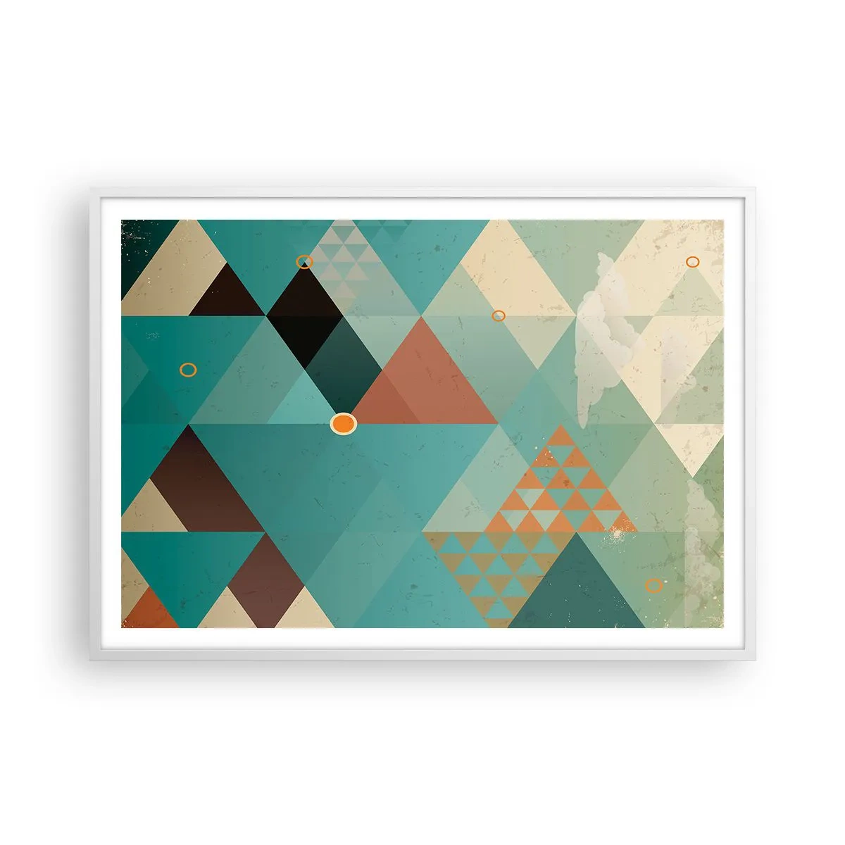 Plagát v bielom ráme - Jednota mnohosti, mnohosť jednoty - 100x70 cm